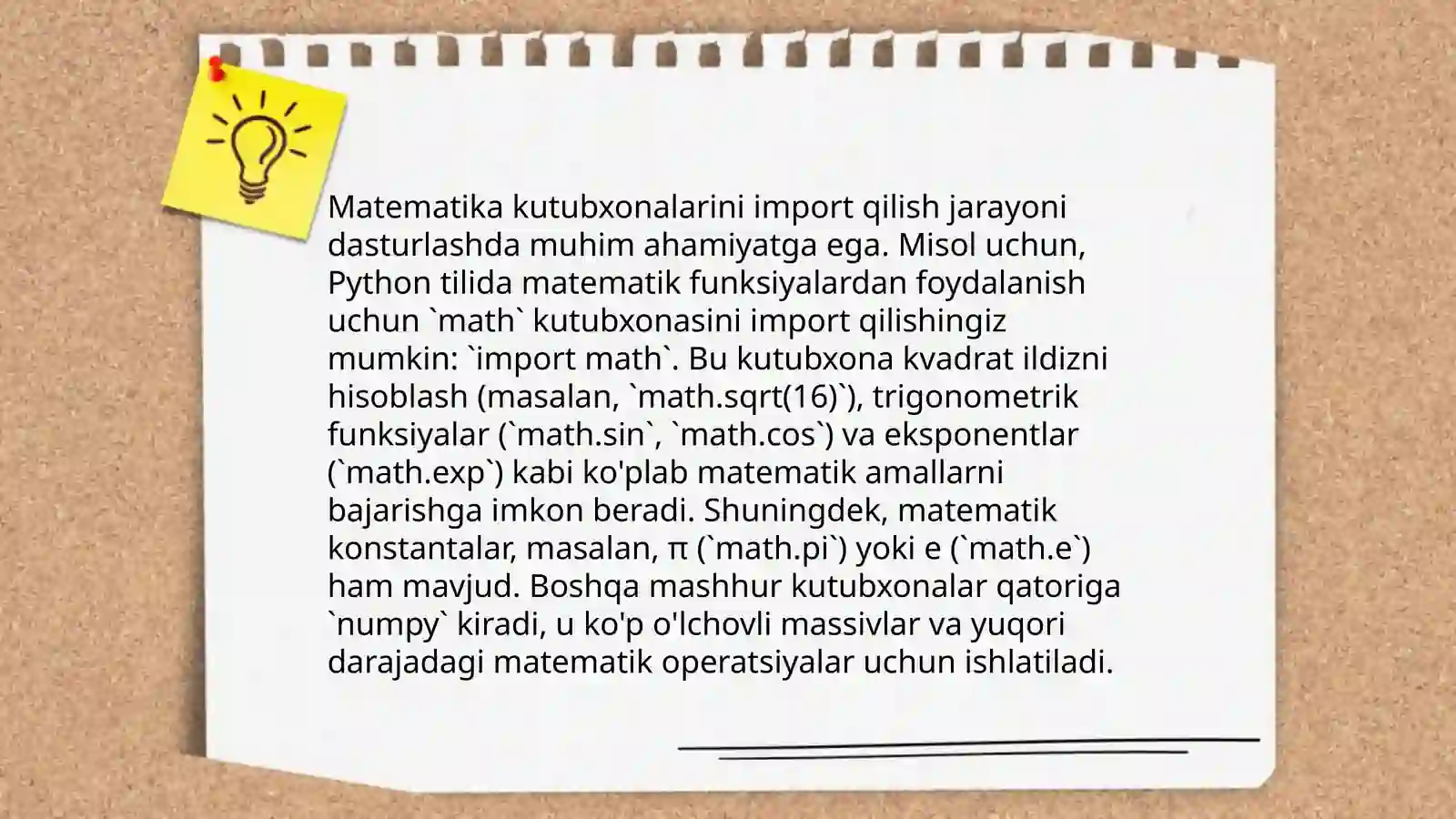 PYTHON da matematik funksiyalar 4