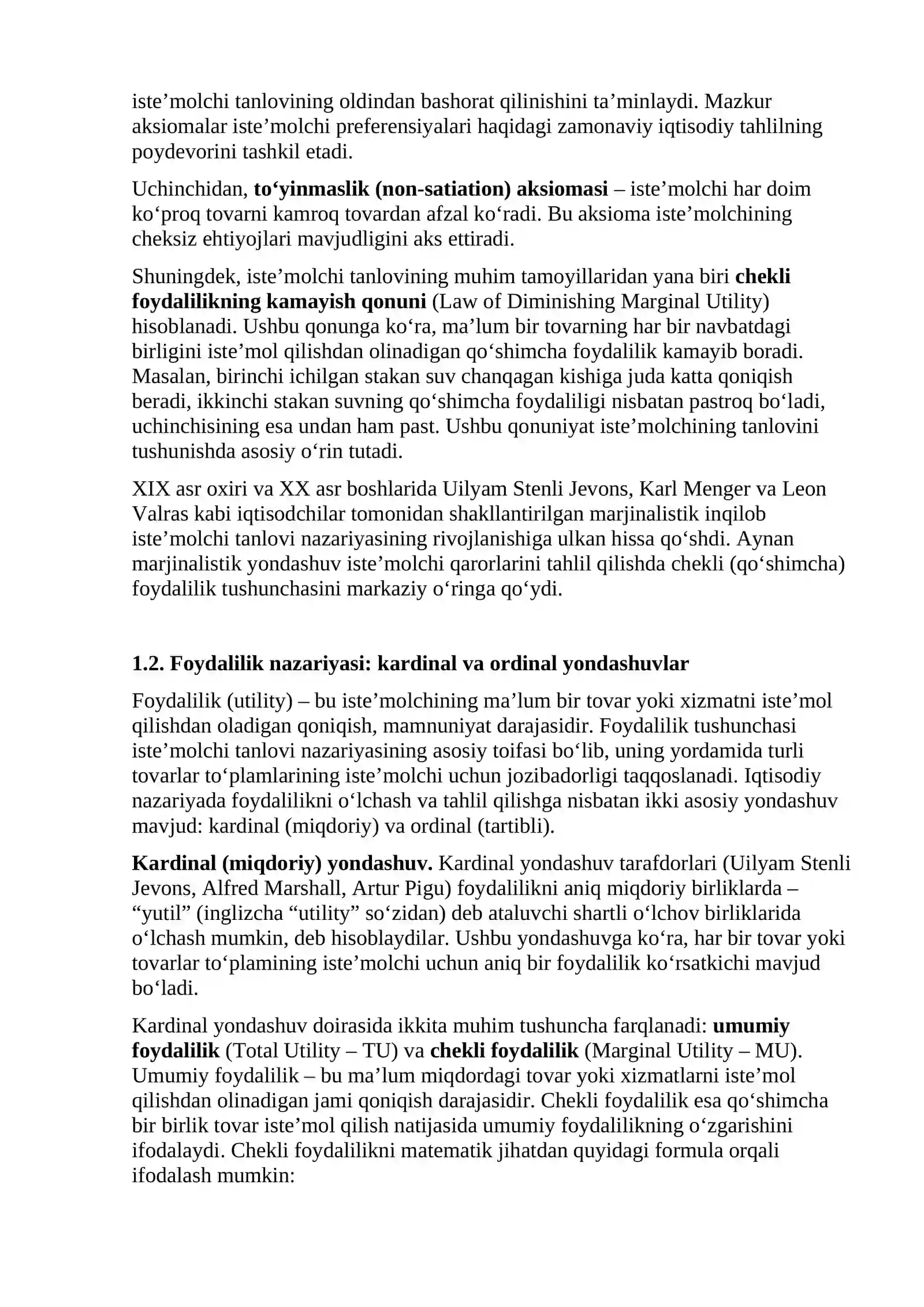 Bozor iqtisodiyoti sharoitida istemolchilarning hatti harakatlari va tanlovi 4