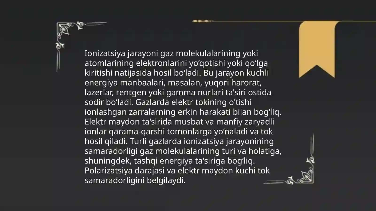 Gazlarda elektr toki.Plazmaning elektr oʻtkazuvchanligi 4