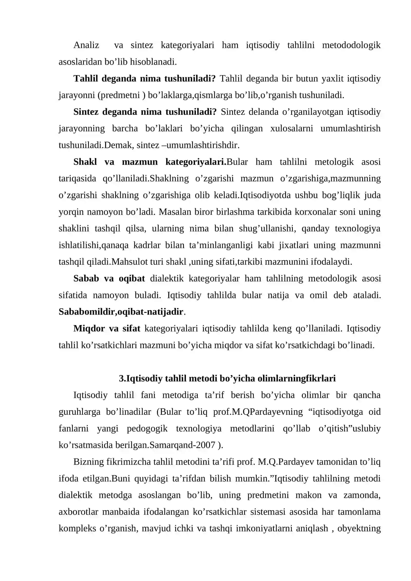 Iqtisodiy tahlil metodi va metodologiyasining tasnifi 4