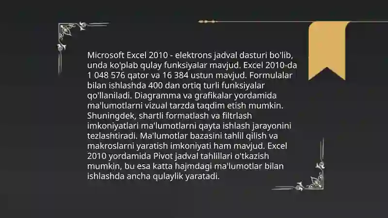 MS Office 2010 dasturlar paketi 4