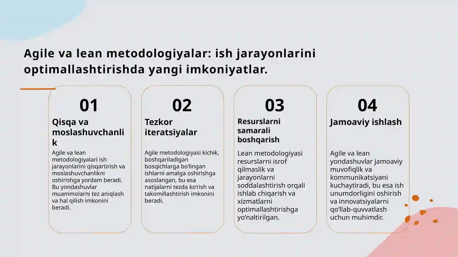 Ish yuritishni takomillashtirishni yo'nalishlari 4