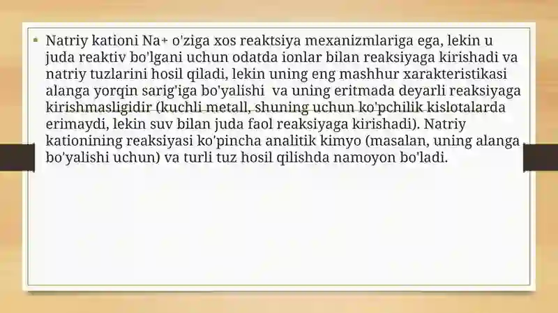 Natriy Kationi 4