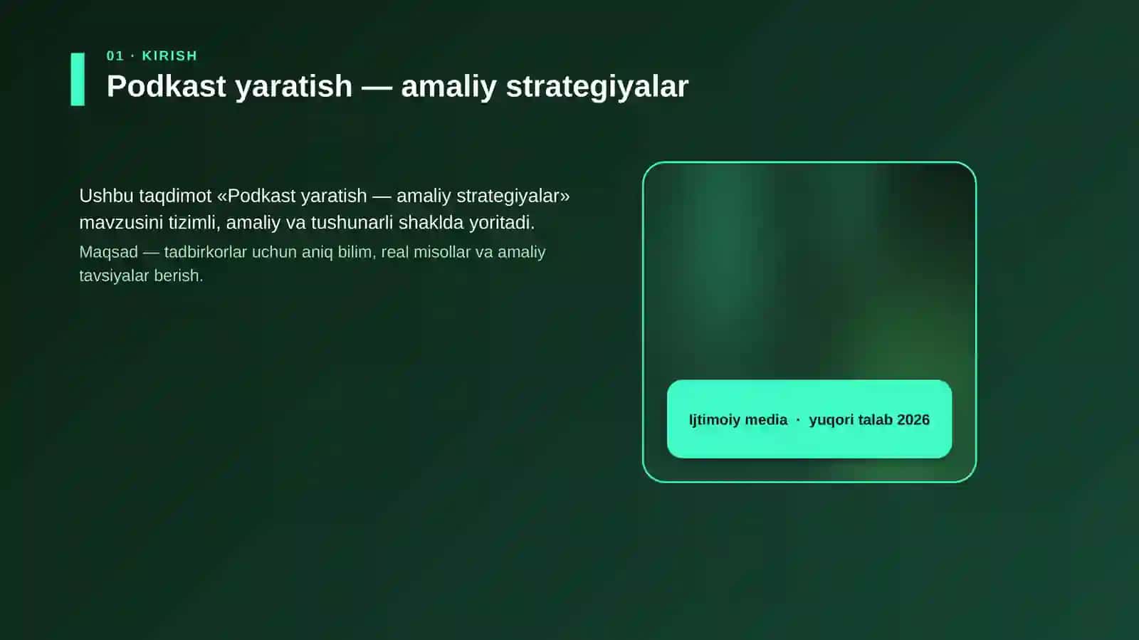Podkast yaratish — amaliy strategiyalar 4