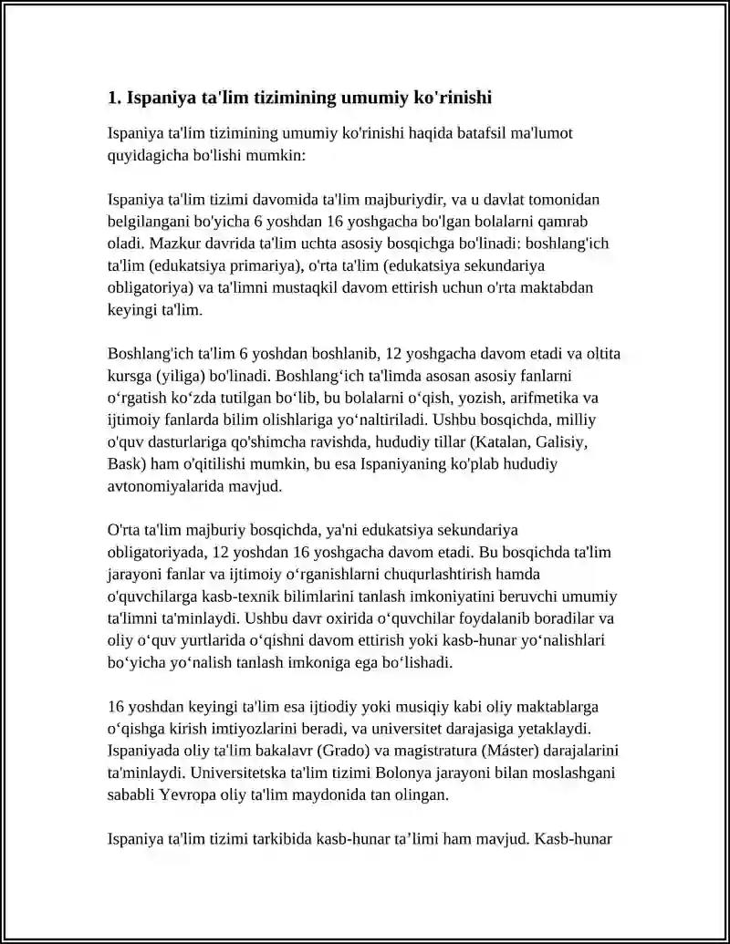 ISPANIYA TALIM TIZIMI 4