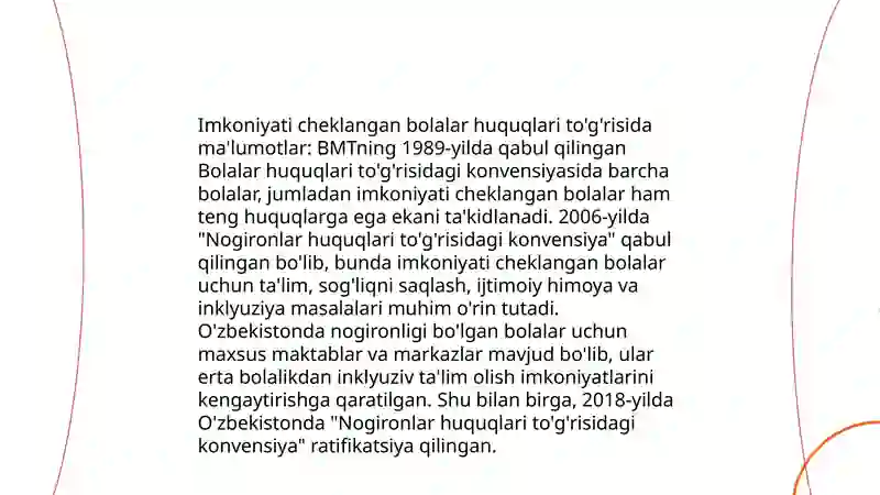 Imkoniyati cheklangan bolalarni inklyuziv taʼlim va tarbiyalash konsepsiyasini oʻrganish 4