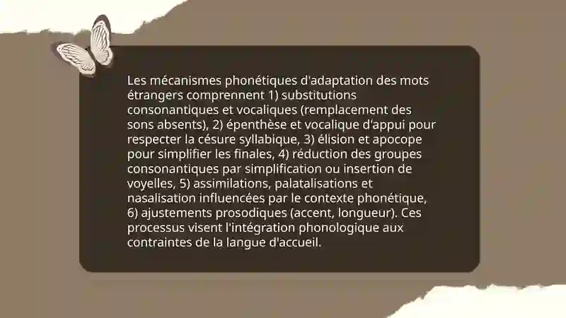 Analyse comparative des mots étrangers et autochtones 4