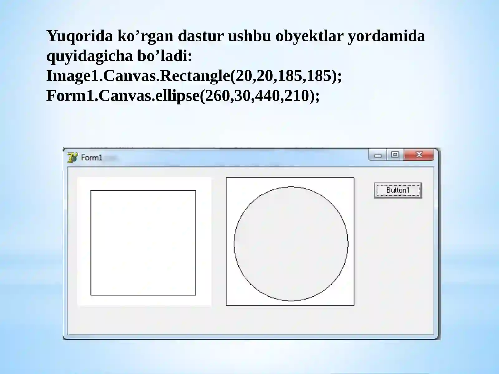 Delphi da grafika bilan ishlash 4