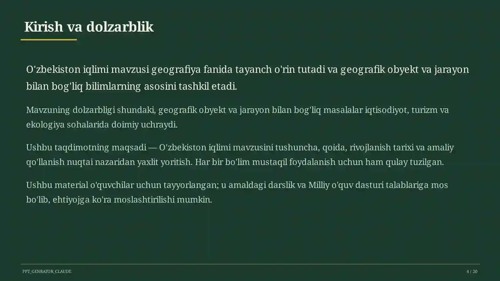 O'zbekiston iqlimi (8-sinf) 3