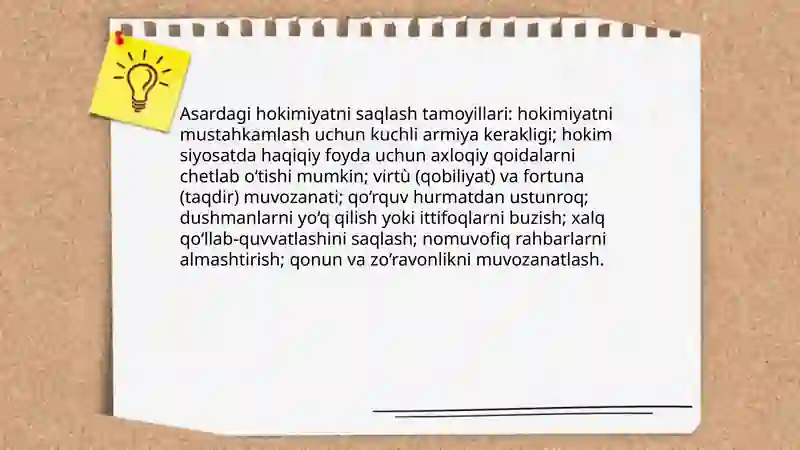 Makiavellining "Hukmdor"asari 4