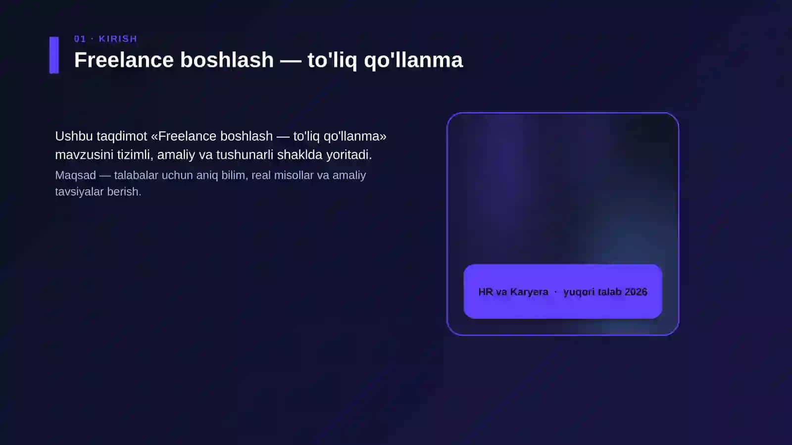 Freelance boshlash — to'liq qo'llanma 4