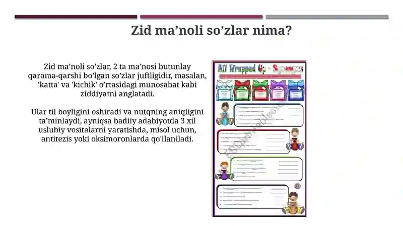 Zid ma’noli so’zlar 4