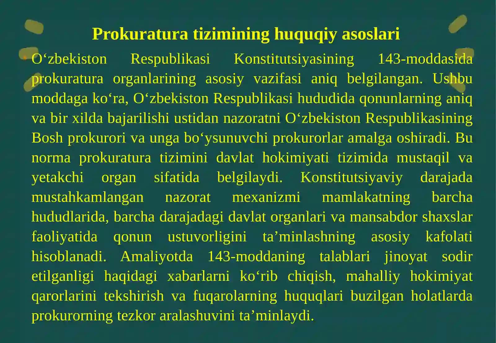 O‘zbekiston Respublikasi prokuraturasi tizimi 4