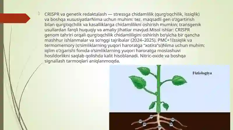 O’simliklar fiziologiyasi yuzasidan chet el ilmiy tadqiqotlar va ular haqida ilmiy maqolalarni tahlil qilish 4