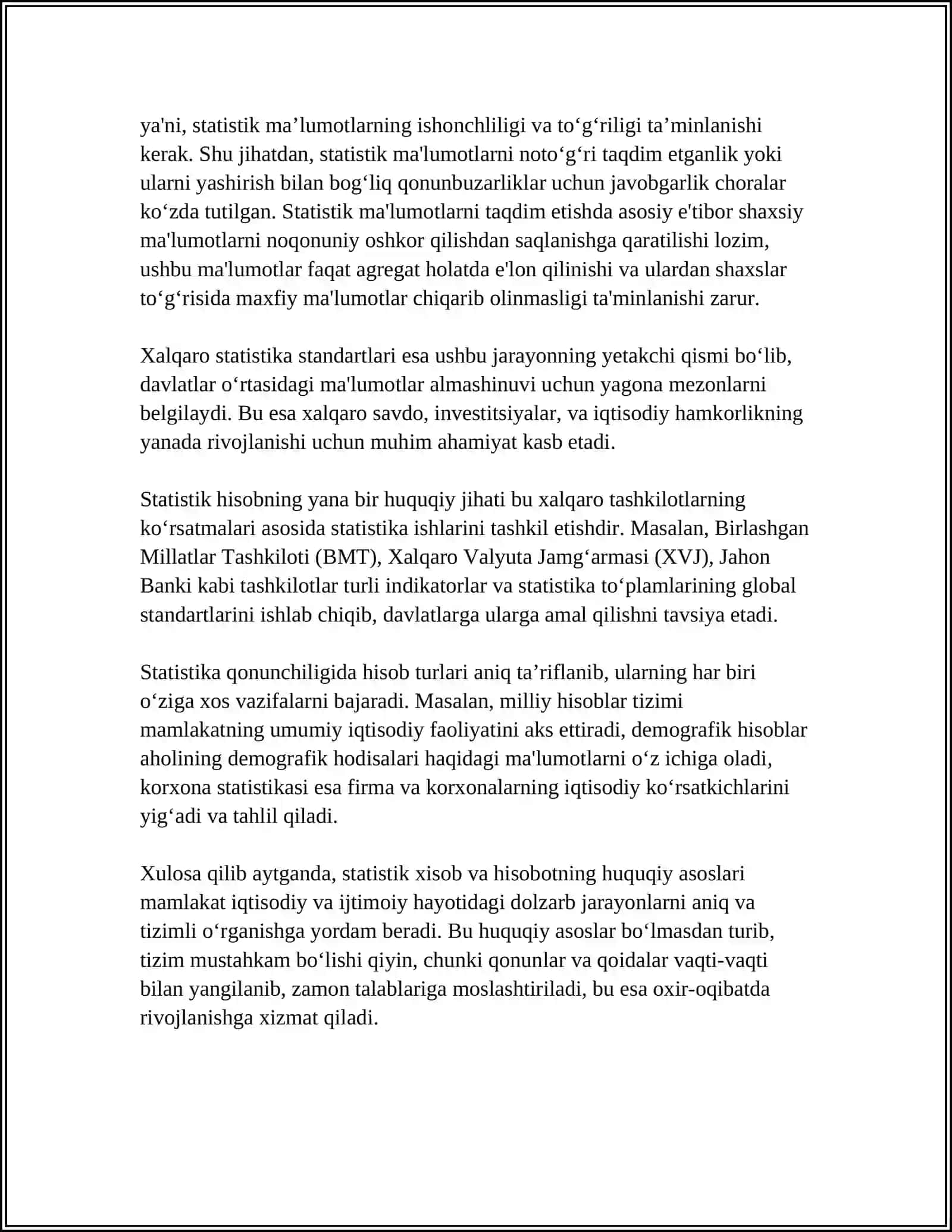 STATISTIK XISOB VA XISOBOTNI TASHKIL ETISH 4
