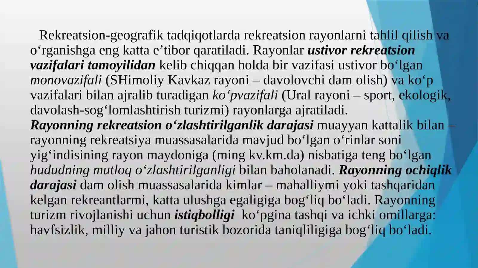 REKREATSION RAYONLASHTIRISHVA RAYONHOSIL QILUVCHI BELGILAR 4