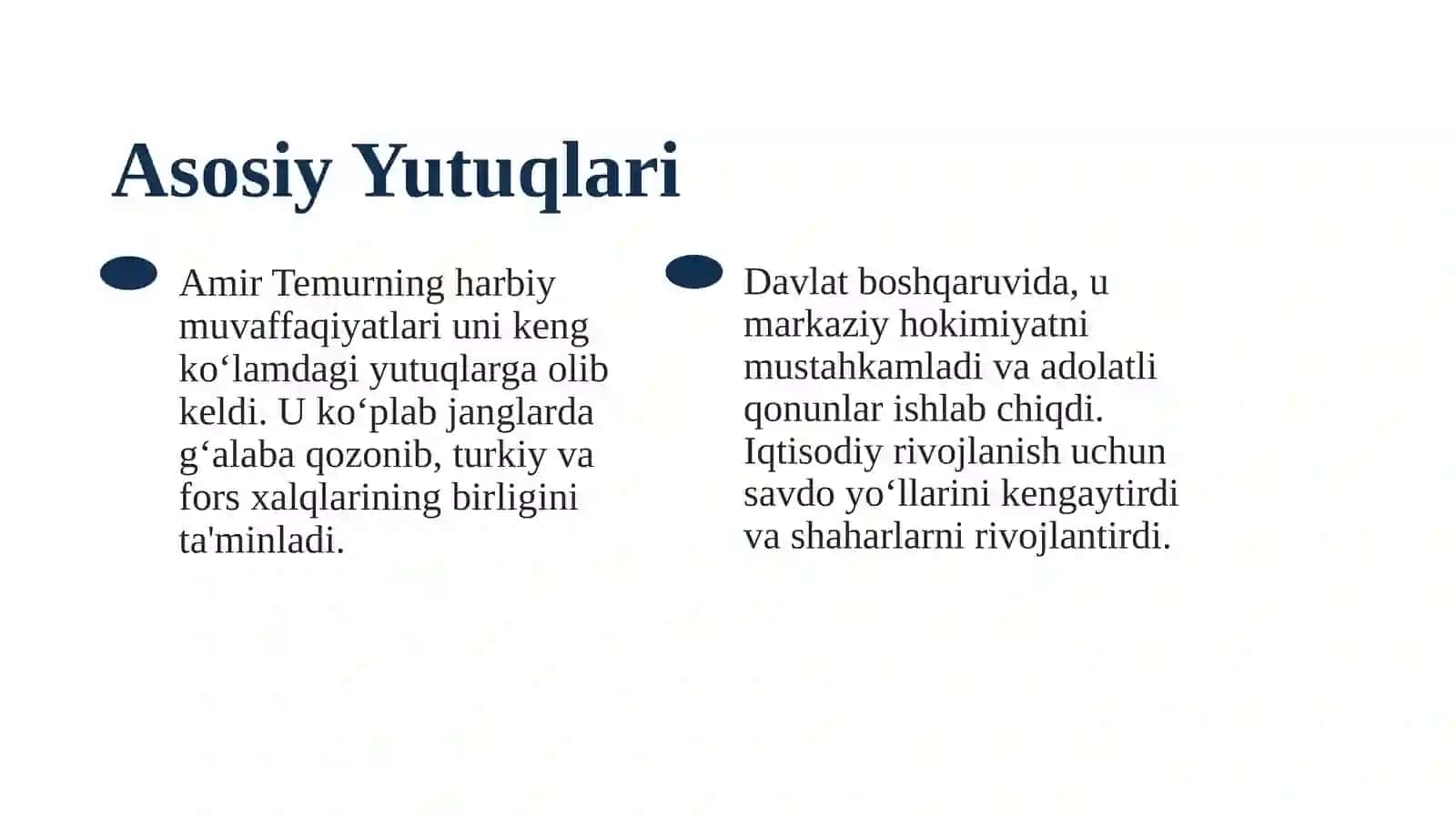 Amir Temurning jahon tarixidagi o‘rni 4