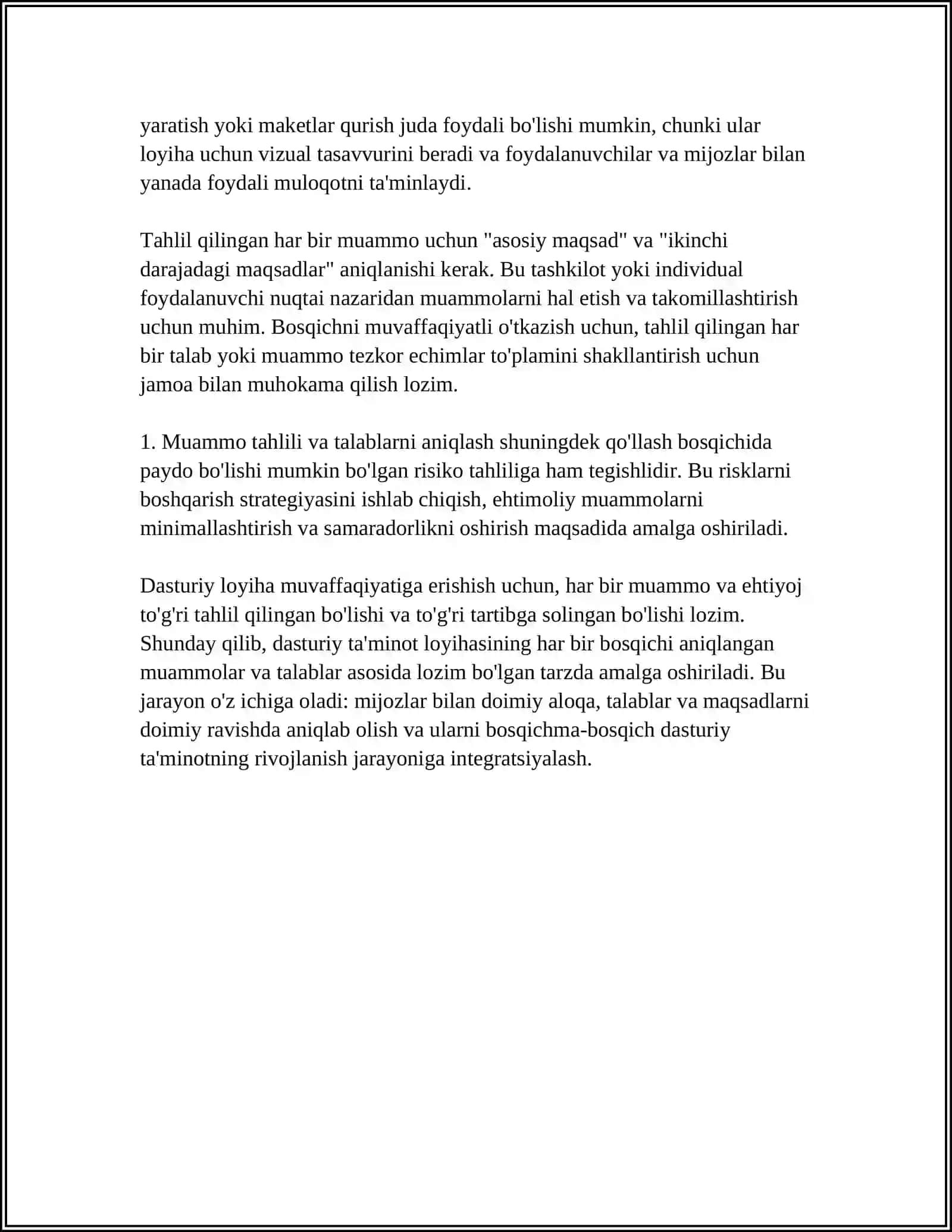 DASTURLASH. AMALIY MASALALARNI YECHISH MODULINI YARATISH 4