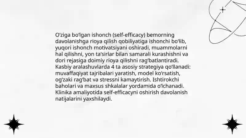 Davolanishga qatʼiy rioya etishning psixologik aspektlari 4