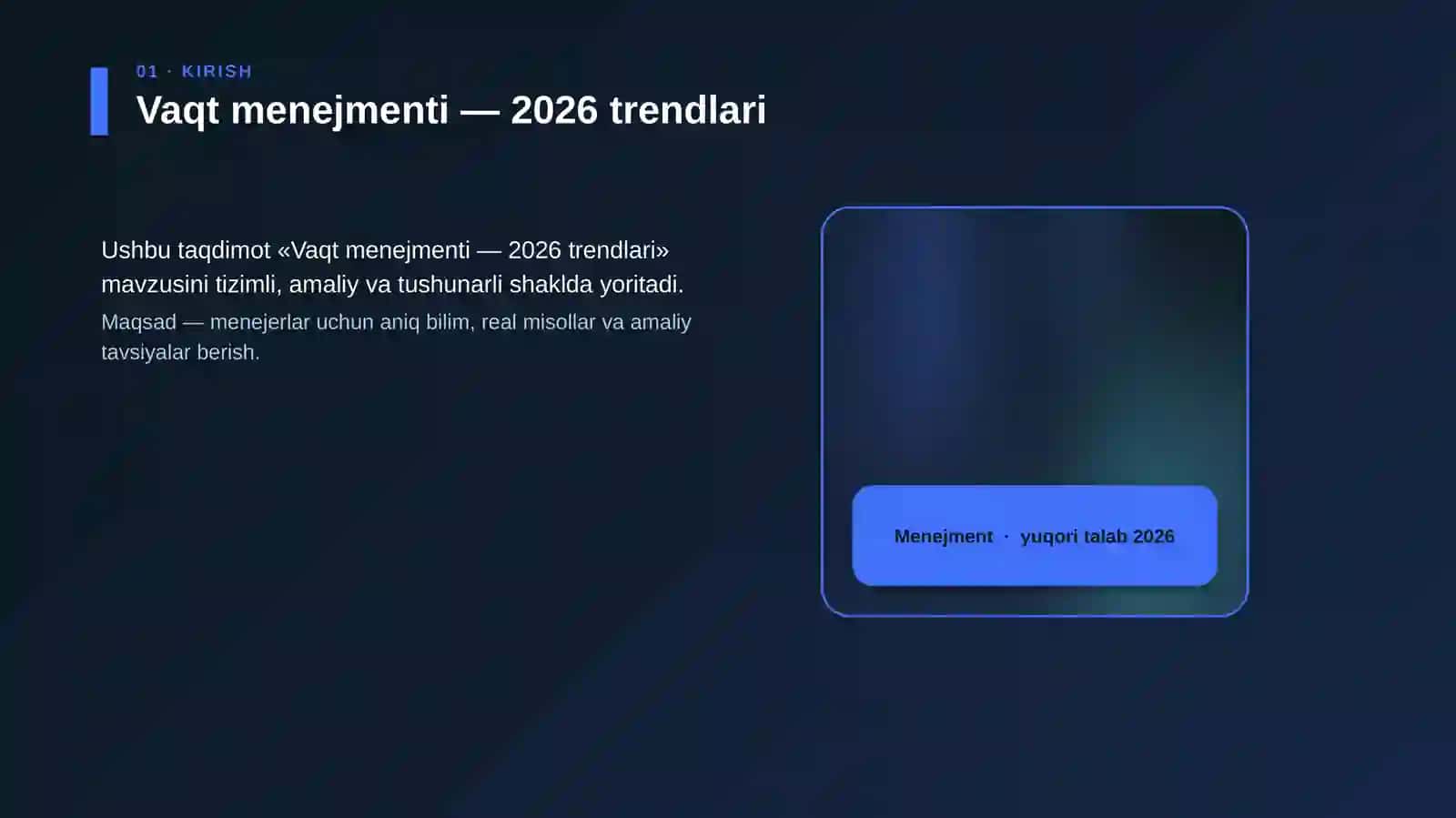 Vaqt menejmenti — 2026 trendlari 4