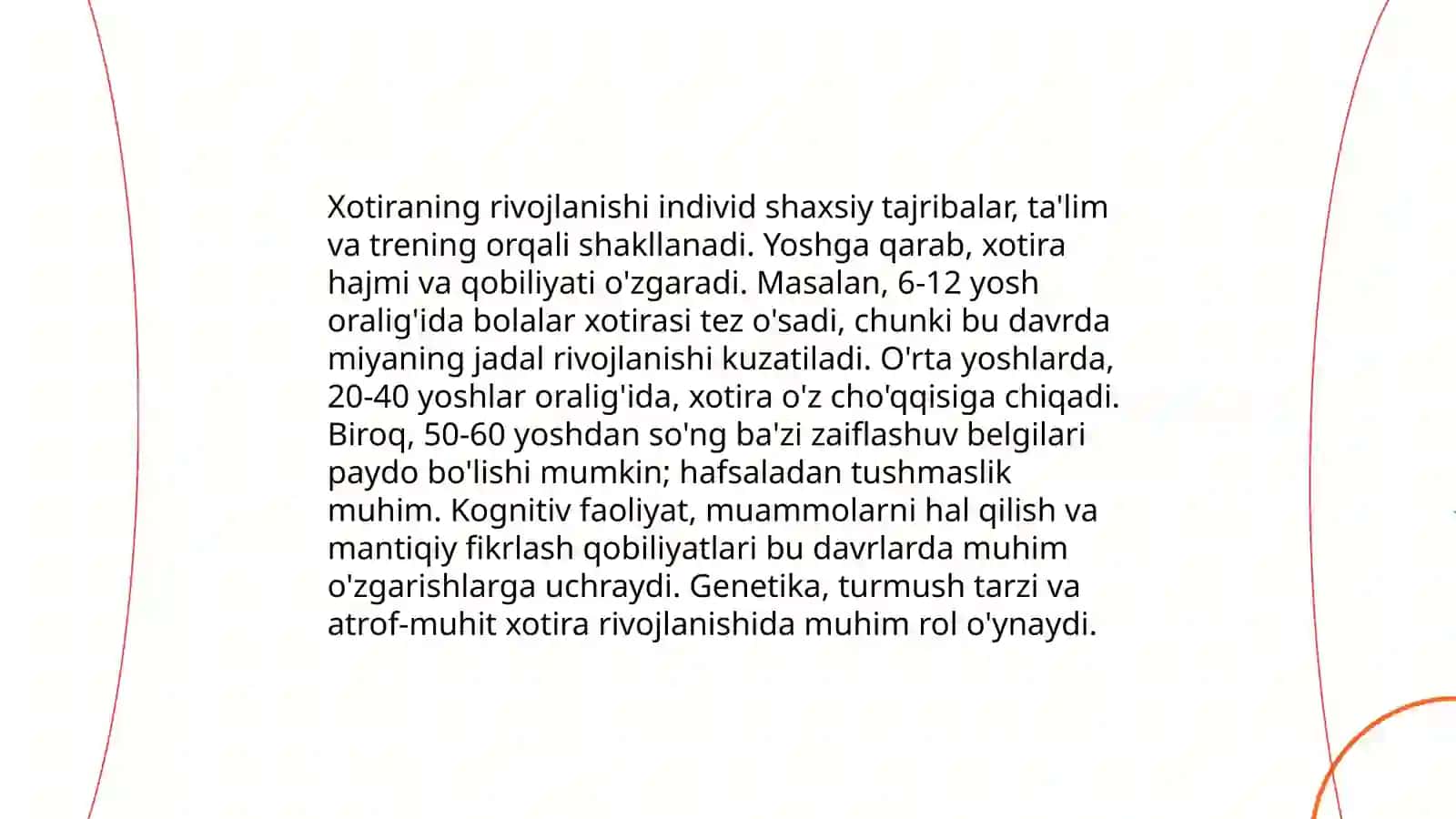 Bolalarda Xotiraning rivojlanishi 4
