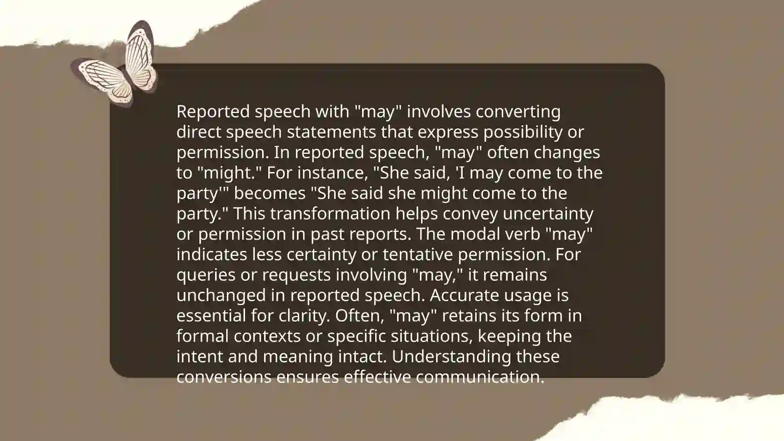 Reported speech with modals 4