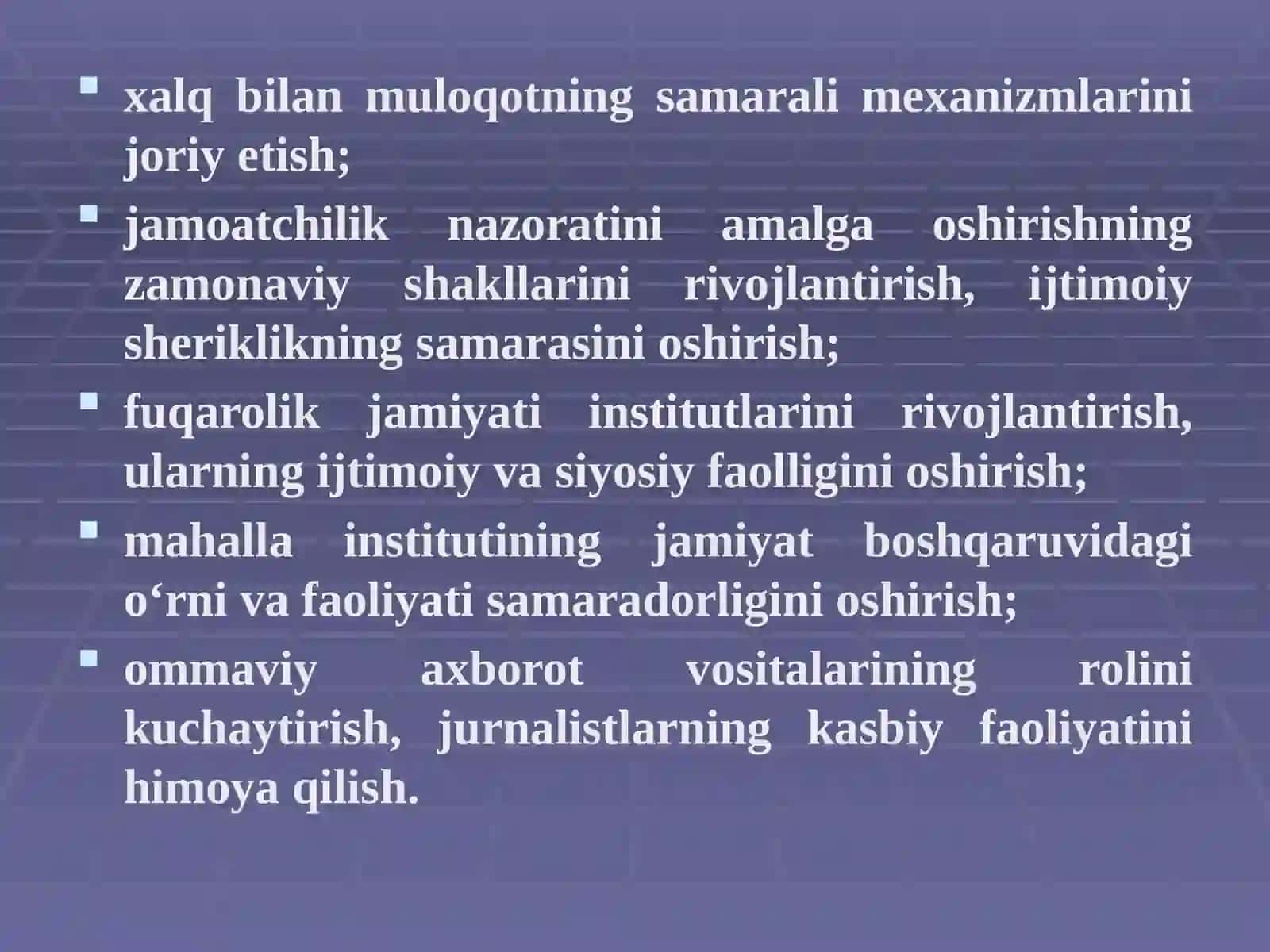Yangi O‘zbekistonda amalga oshirilayotgan islohotlar 4