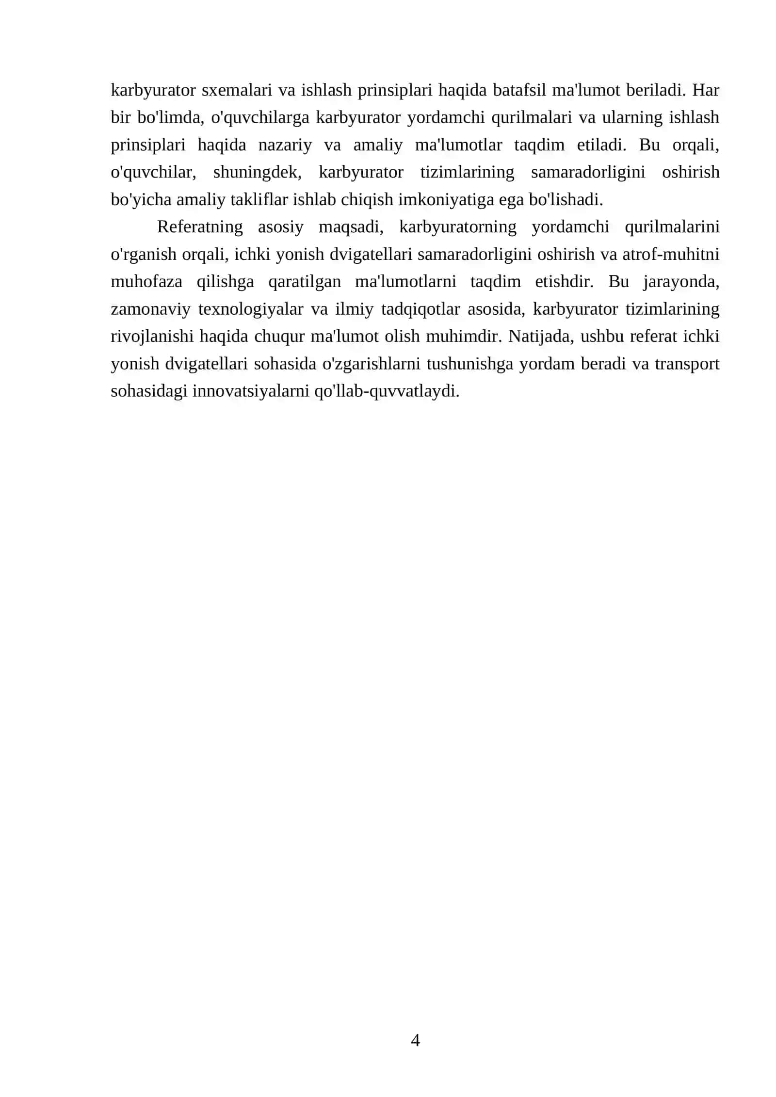 Karbyuratorning yordamchi qurilmalari, ularning sxemalari va ishlash tartibi 4