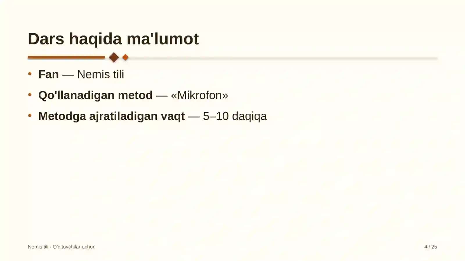 nemis tili darslarida mikrofon metodidan foydalanish 4390 4