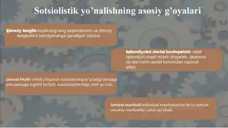 Bozor iqtisodiyotiga muxolif-sotsialistik yo‘nalish mohiyati va uning tarixiy tadbiri 4