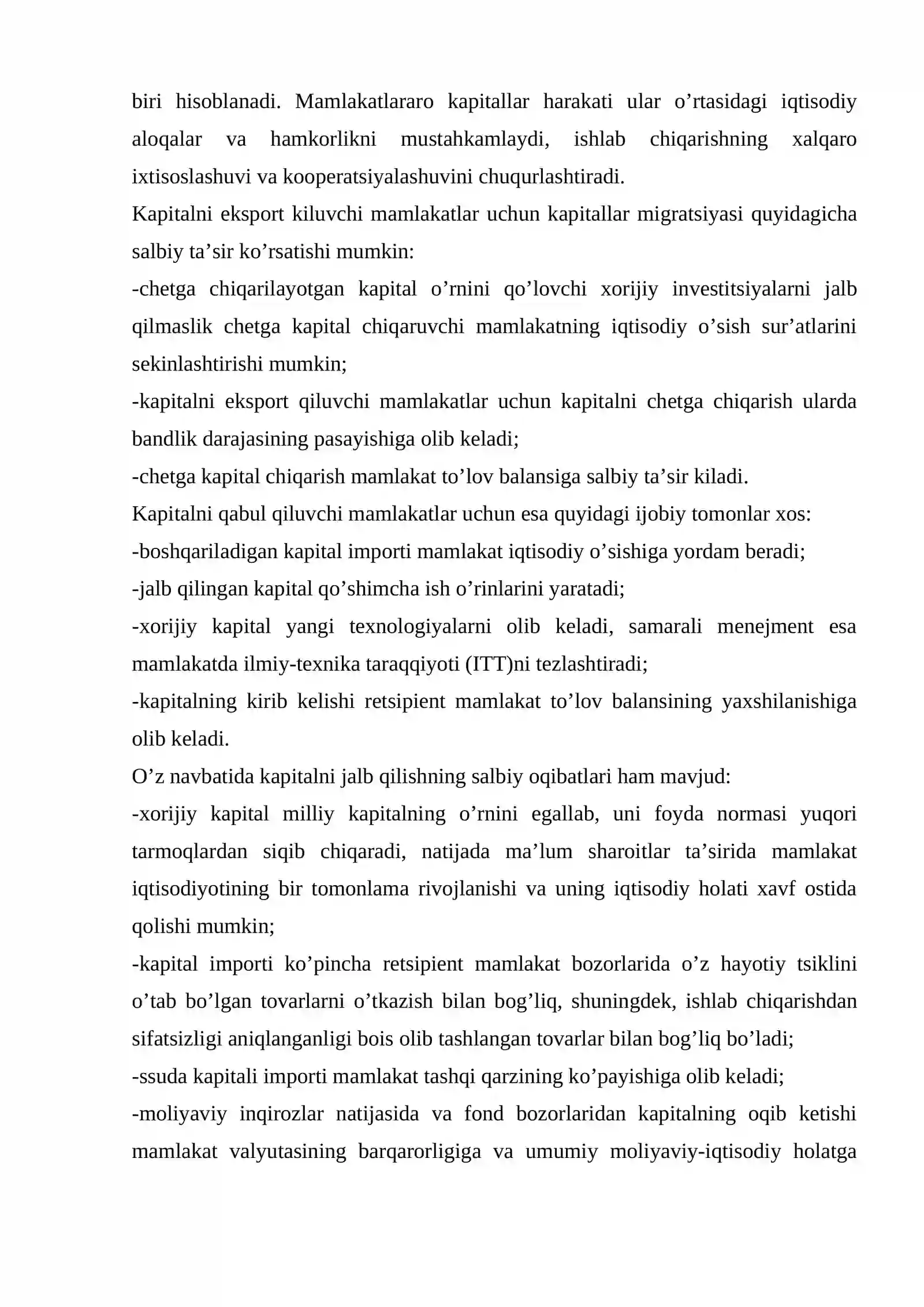 Globallashuv mehnat unumdorligining ortishi va jahon miqyosida innovatsiyani to’xtovsiz qo’llash imkoniyatini yaratishidagi o’rni. 4