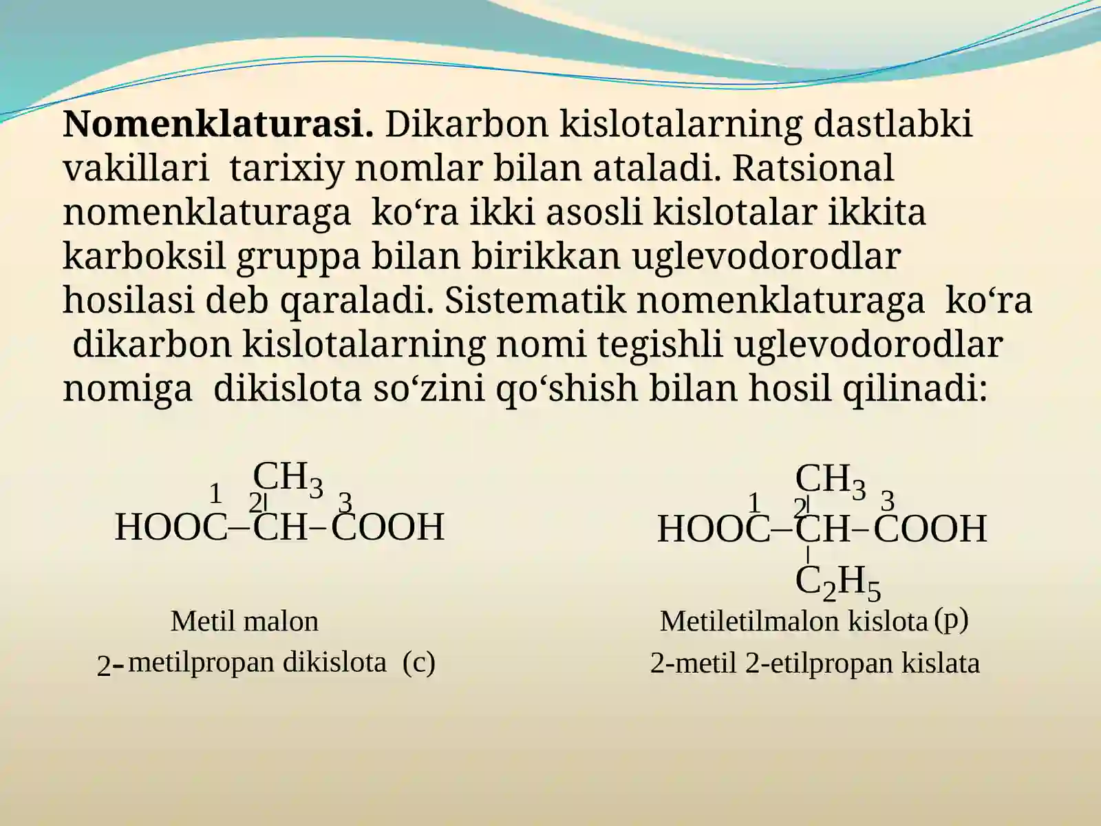 IKKI ASOSLI KARBON KISLOTALAR 4