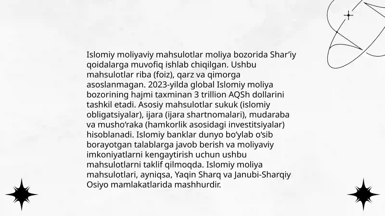 Moliya bozorida "Islom moliyasi"ning o'rni 4