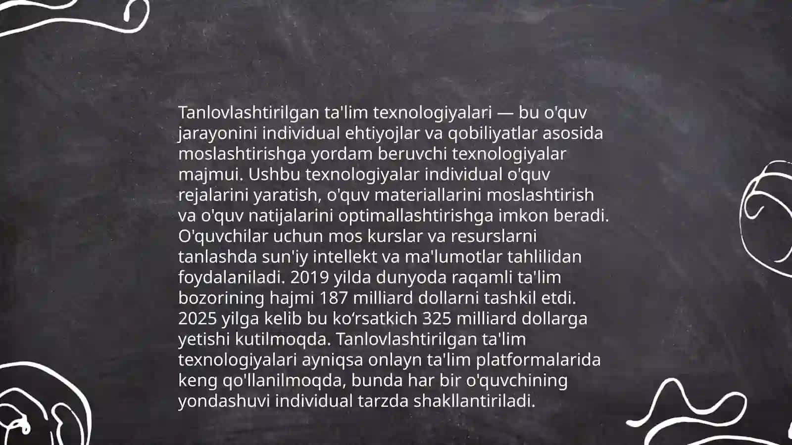 Tanlov asosida dars o'tish 4