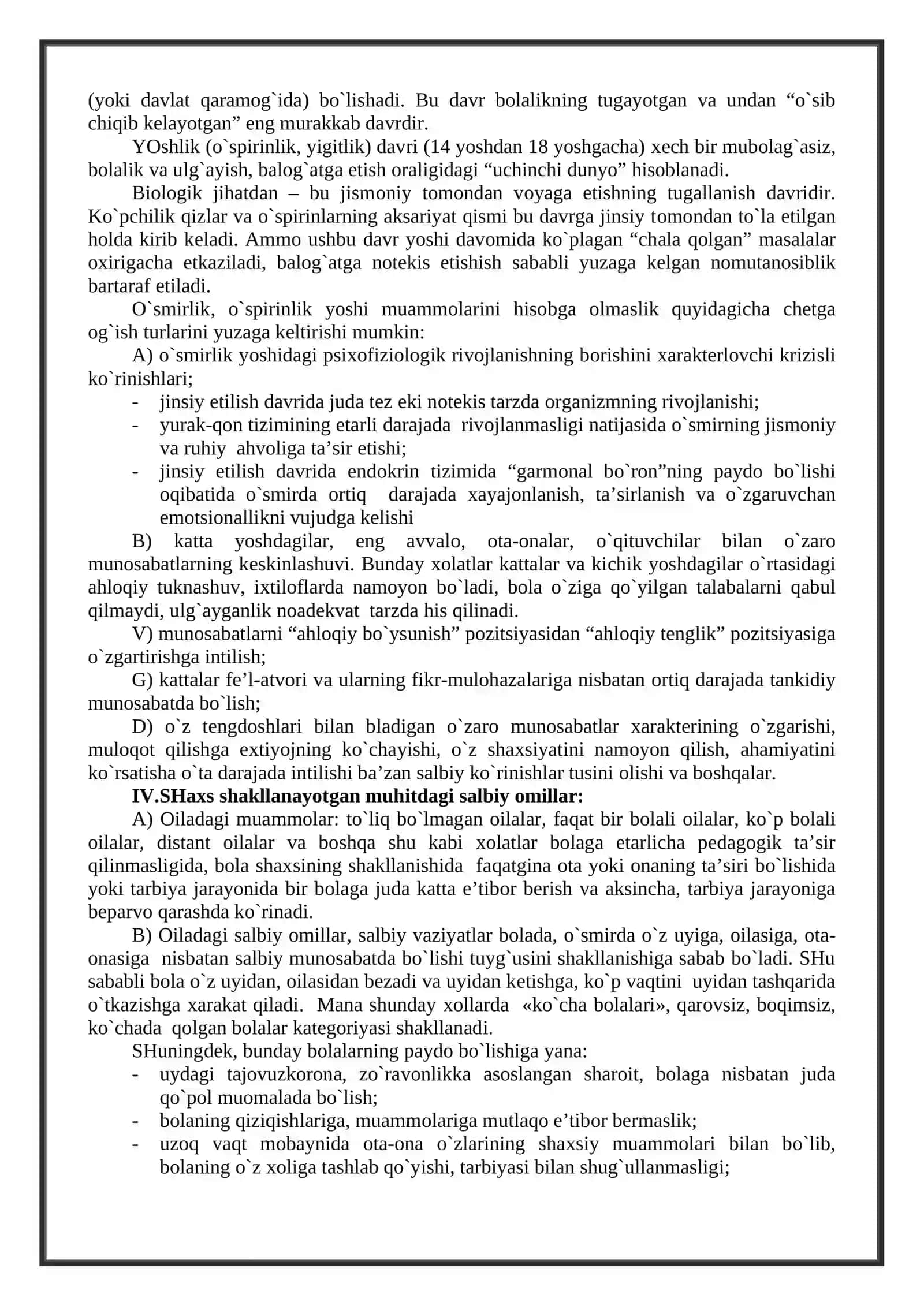 BOLALARDA DEVIANT XULQNI NOMOYON BO'LISH SHAKLLARI 4