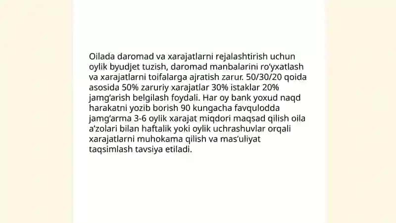Oila bilan hamkorlikda iqtisodiy tarbiyani rivojlantirish 4