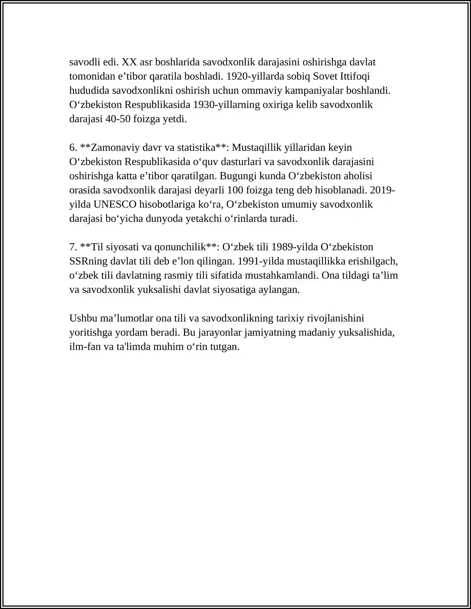 ONA TILI VA OQISH SAVODXONLIGINI OQITISH METODIKASINING ILMIY ASOSLARI 4