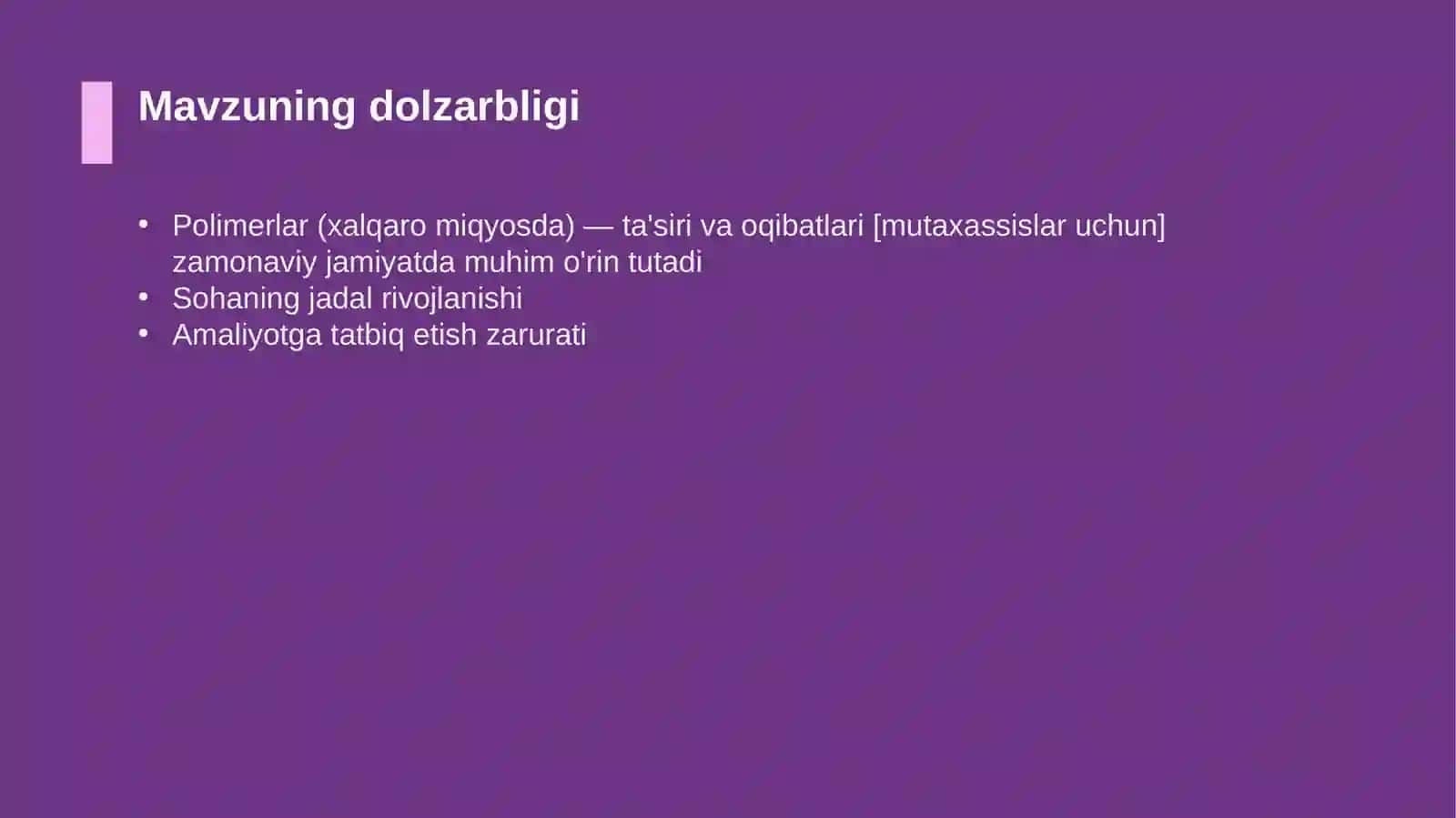 Polimerlar (xalqaro miqyosda) — ta'siri va oqibatlari [mutaxassislar uchun] 4