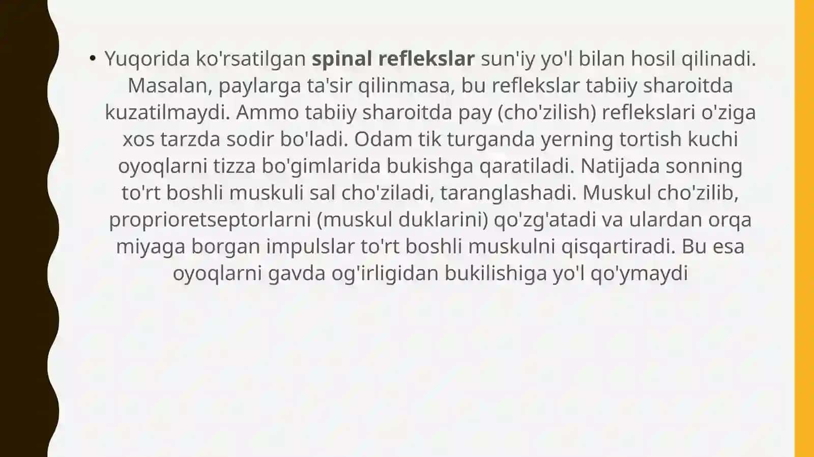 Orqamiyaning reflektor va oʻtkazuvchi yoʻl faoliyati, tekshirish usullari 4