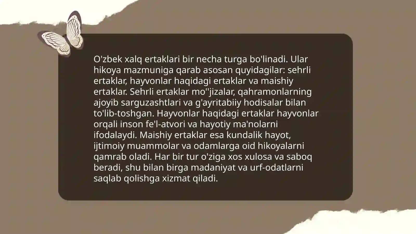 O'zbek xalq ertaklari 4