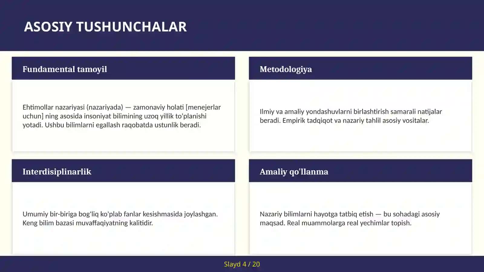 Ehtimollar nazariyasi (nazariyada) — zamonaviy holati [menejerlar uchun] 4