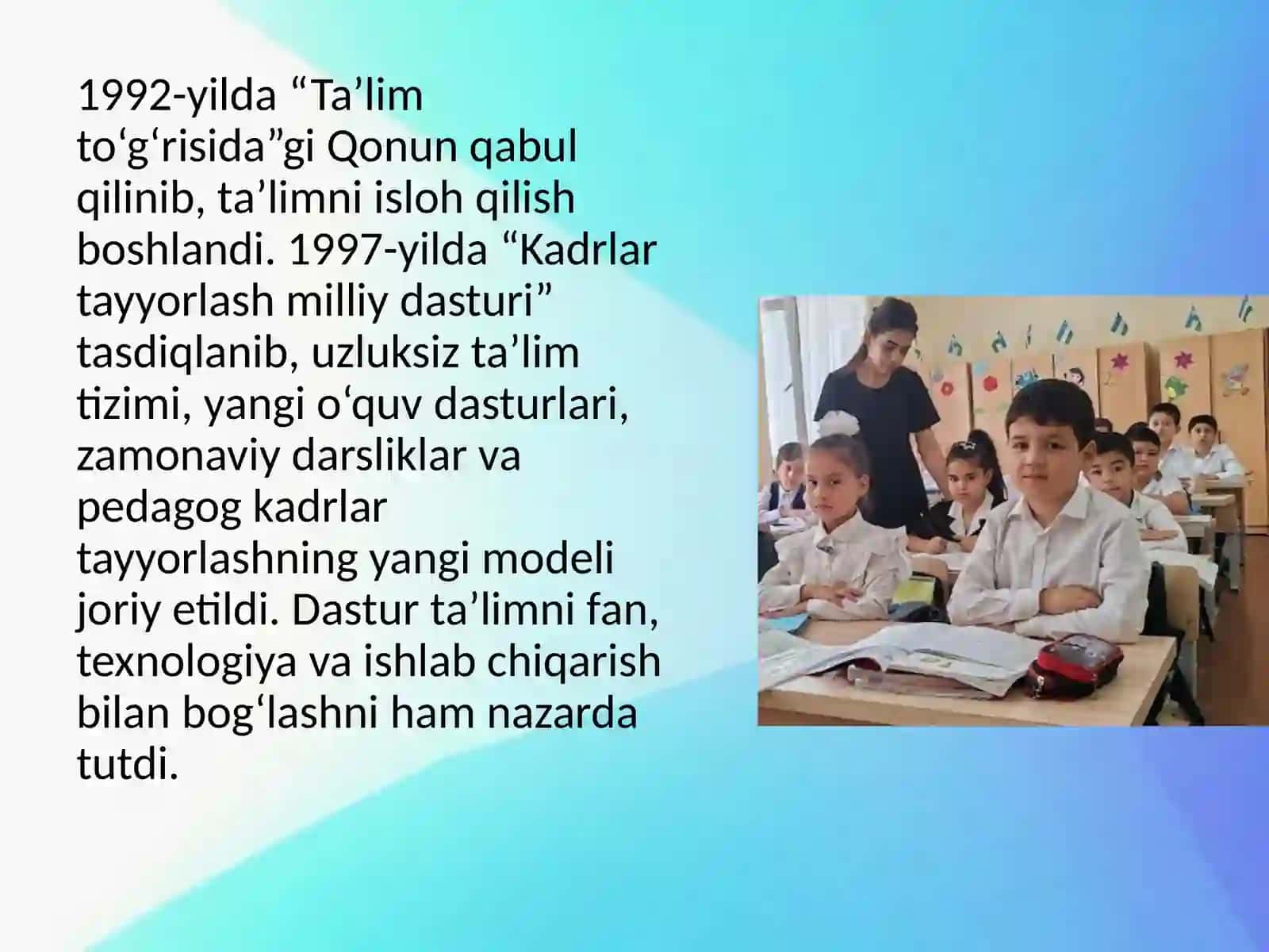 Milliy ta’lim tizimining tashkil etilishi va ilm-fan taraqqiyoti 4