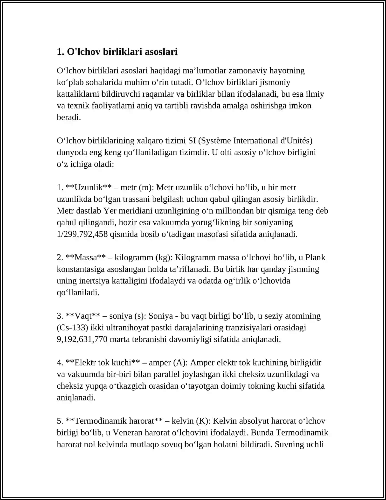 MIQDORLARNI O'LCHASH O'LCHOV BIRLIKLARINING TURLARI ORASIDAGI BOG'LIQLIKLAR VA ULAR USTIDA ISMLI SONLAR USTIDA AMALLAR BAJARISHGA O'RGATISH METODIKASI 4