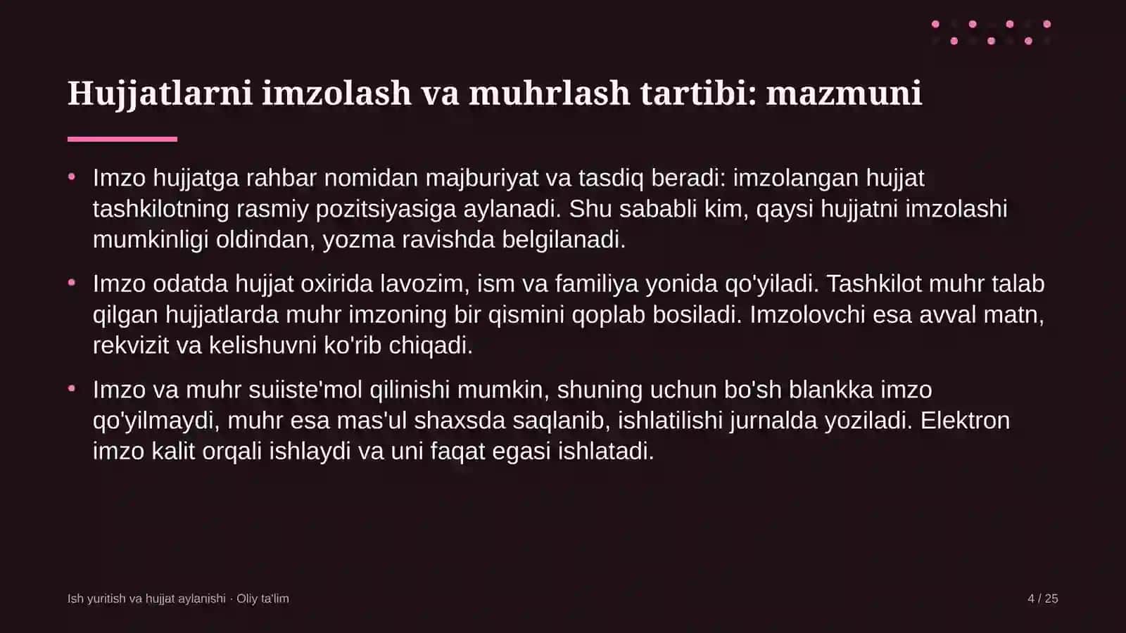 geodeziya va kartografiyada hujjatlarni imzolash va muhrlash tartibi 1577 4
