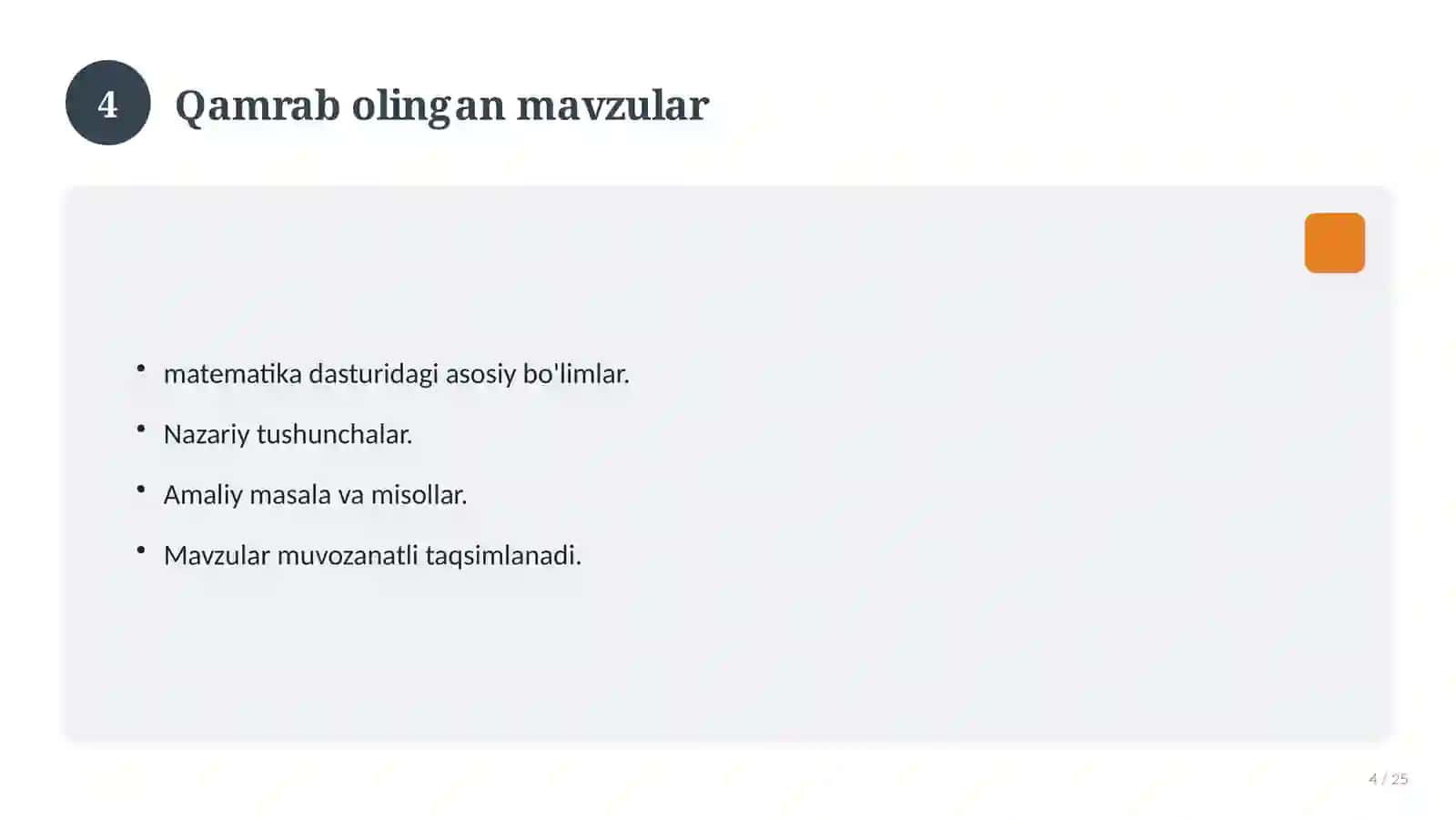 Adabiyot fanidan 9-sinf: mavzulashtirilgan nazorat ishi va tahlil 4