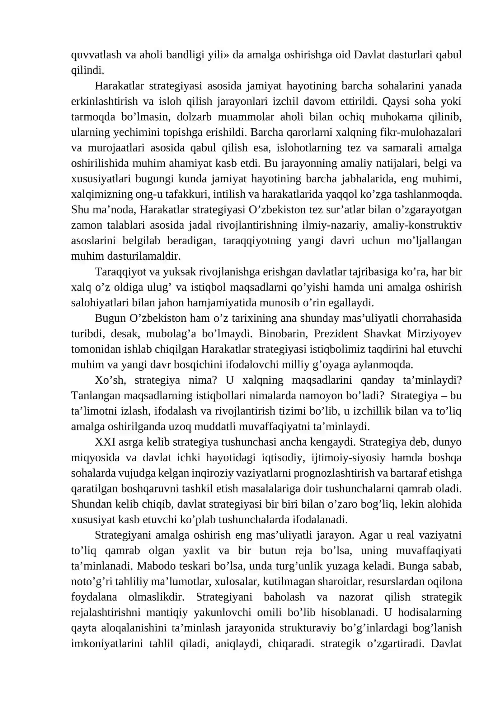 Yangi O’zbekistonda Prezident Sh.M.Mirziyoyev rahbarligi va tashabbusi ostida amalga oshirilayotgan islohotlar 4