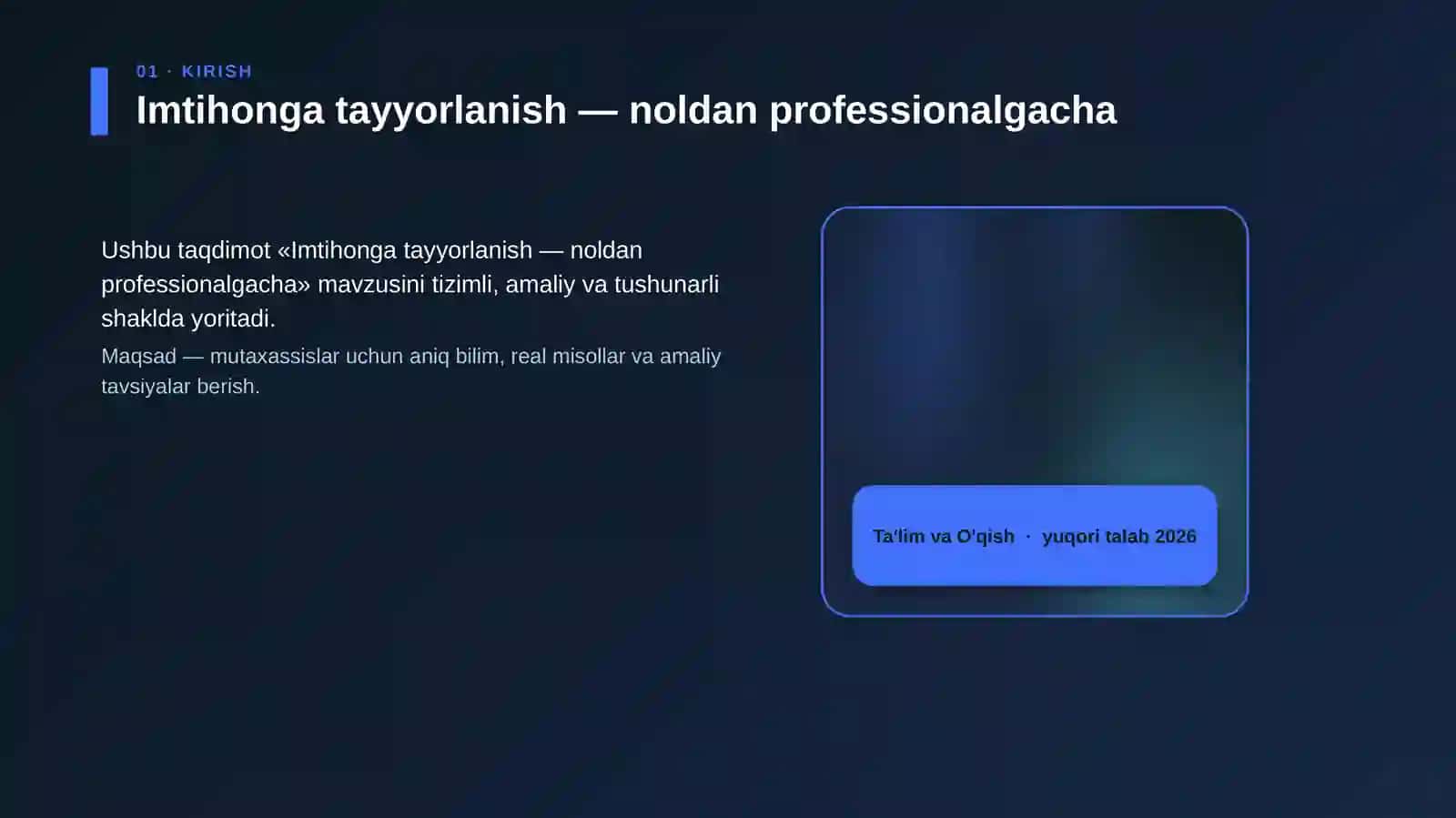 Imtihonga tayyorlanish — noldan professionalgacha 4