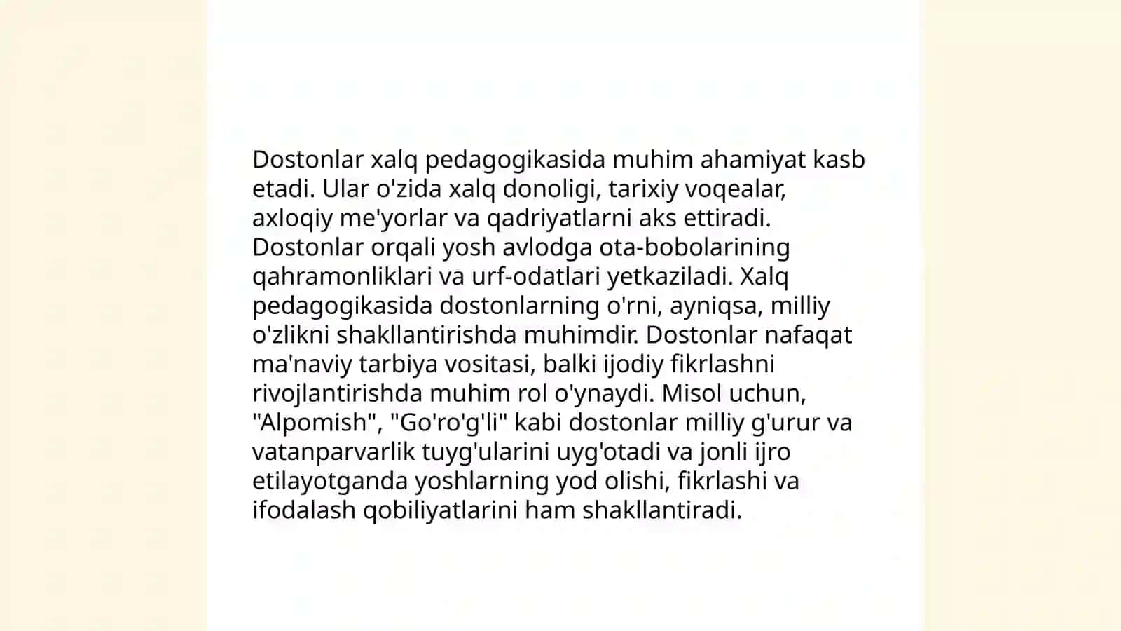 Xalq pedagogikasida dostonlarning tarbiyaviy ahamiyati 4