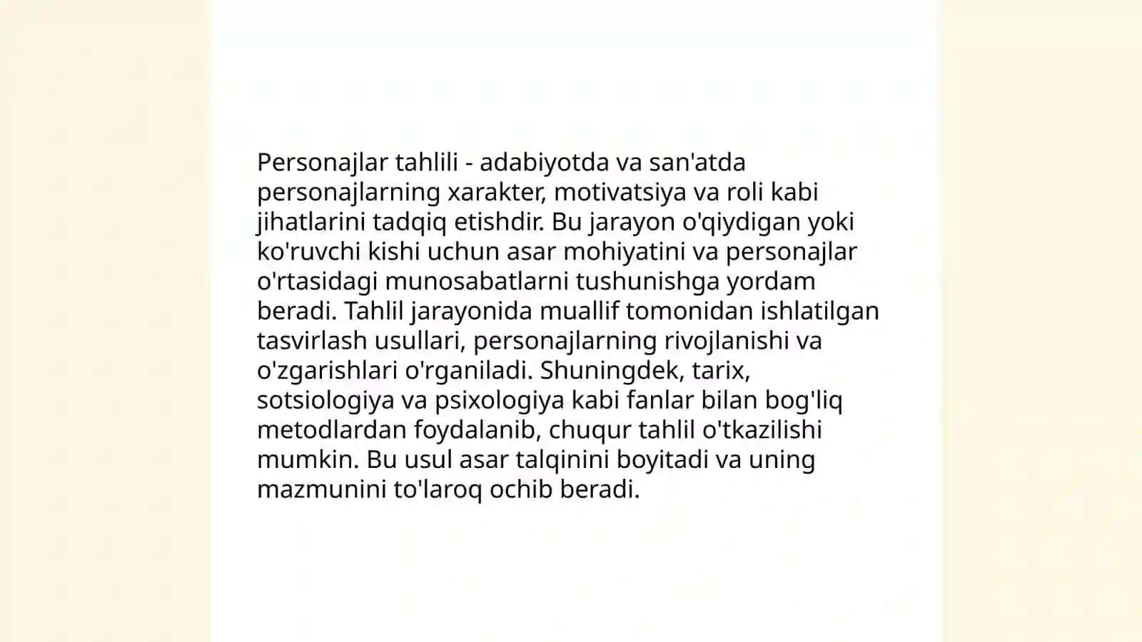 Dramatik asarlar tahlilida voqea va personajlar, qahramon va muallif nutqini oʻrganish xususiyatlari ( sevginator filmi asosida) 4