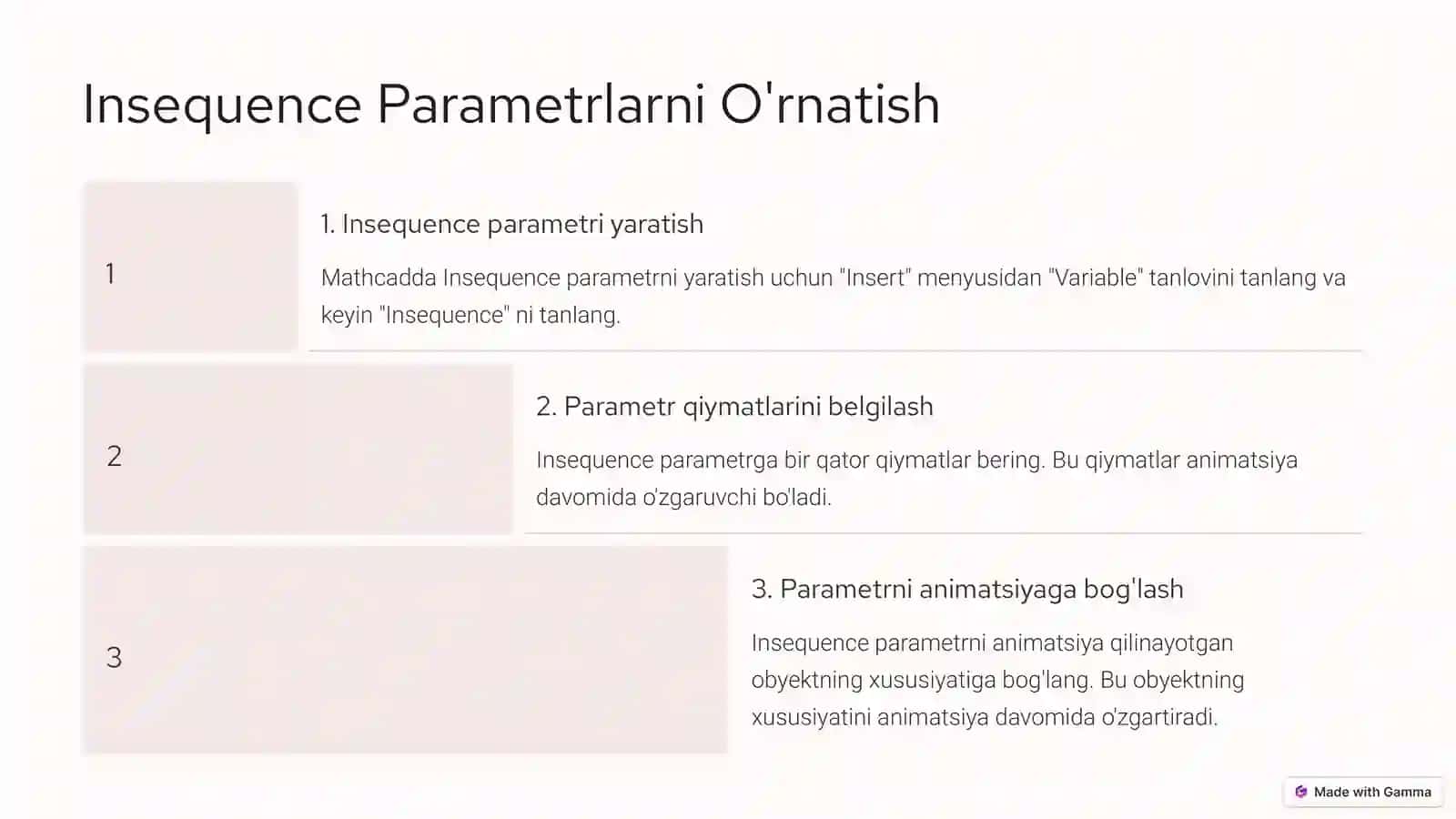 Mathcadda Insequence Parametr Yordamida Animatsiya Yaratish 4